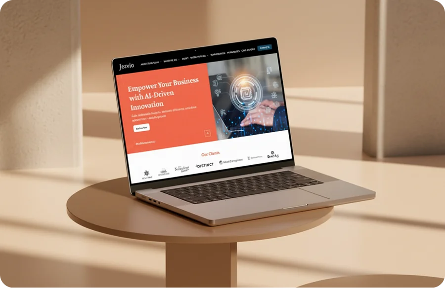 Jeavio website design converted to HTML